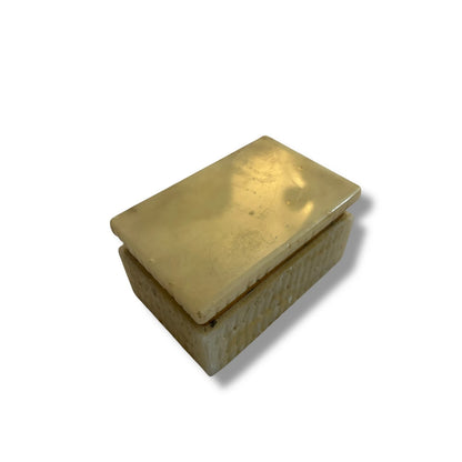 Vintage 1960s Romano Bianchi Alabaster Jewellery Box | Made in Italy | Mid Century Trinket Storage