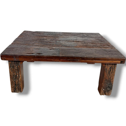 Driftwood Coffee Table – Rustic Reclaimed Wood Table With Chunky Legs