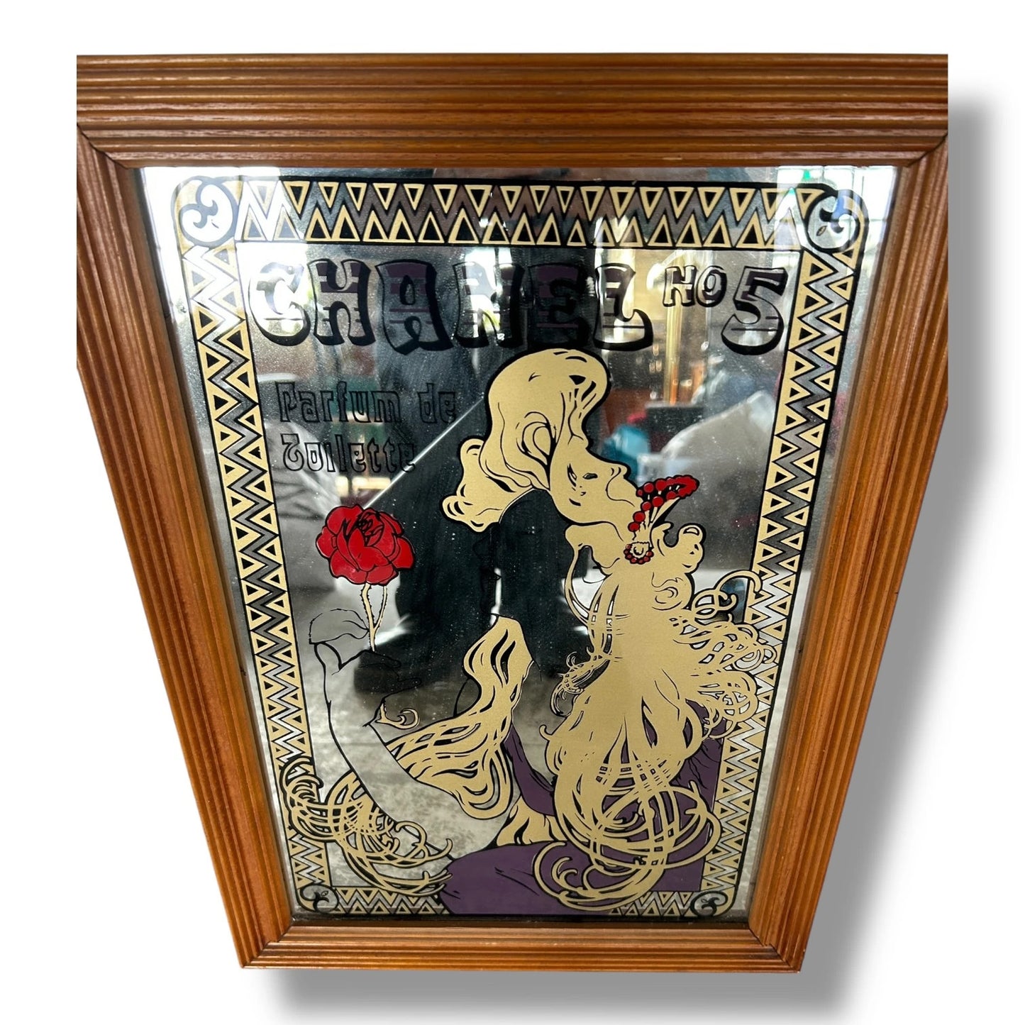 Vintage Chanel No.5 Advertising Mirror – Perfume Art Deco Style Wall Mirror