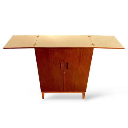 Mid-Century Vintage Teak Cocktail Cabinet – 1960s Drinks Bar