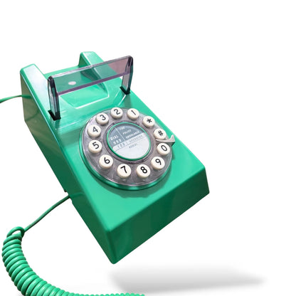 Vintage Green Trimline Telephone | Retro 1970s Rotary Dial Phone