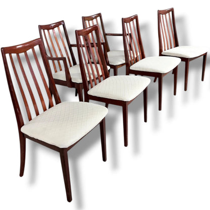 Mid Century Dining Chairs – G Plan Mahogany High Back Set of 6 Vintage Seats