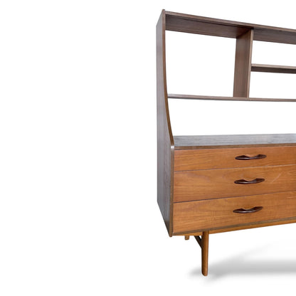 Avalon Room Divider Cabinet | Mid-Century Teak Sideboard with Shelves