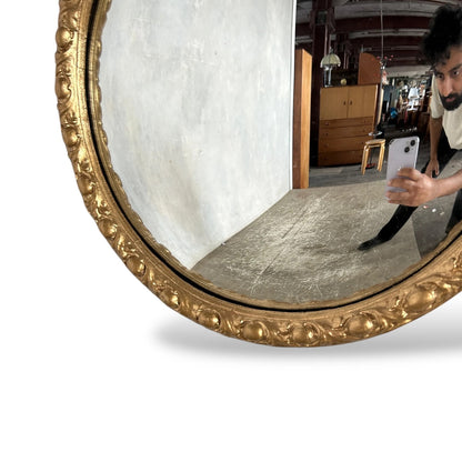 Vintage Convex Mirror – Round Gilt Frame Wall Mirror
