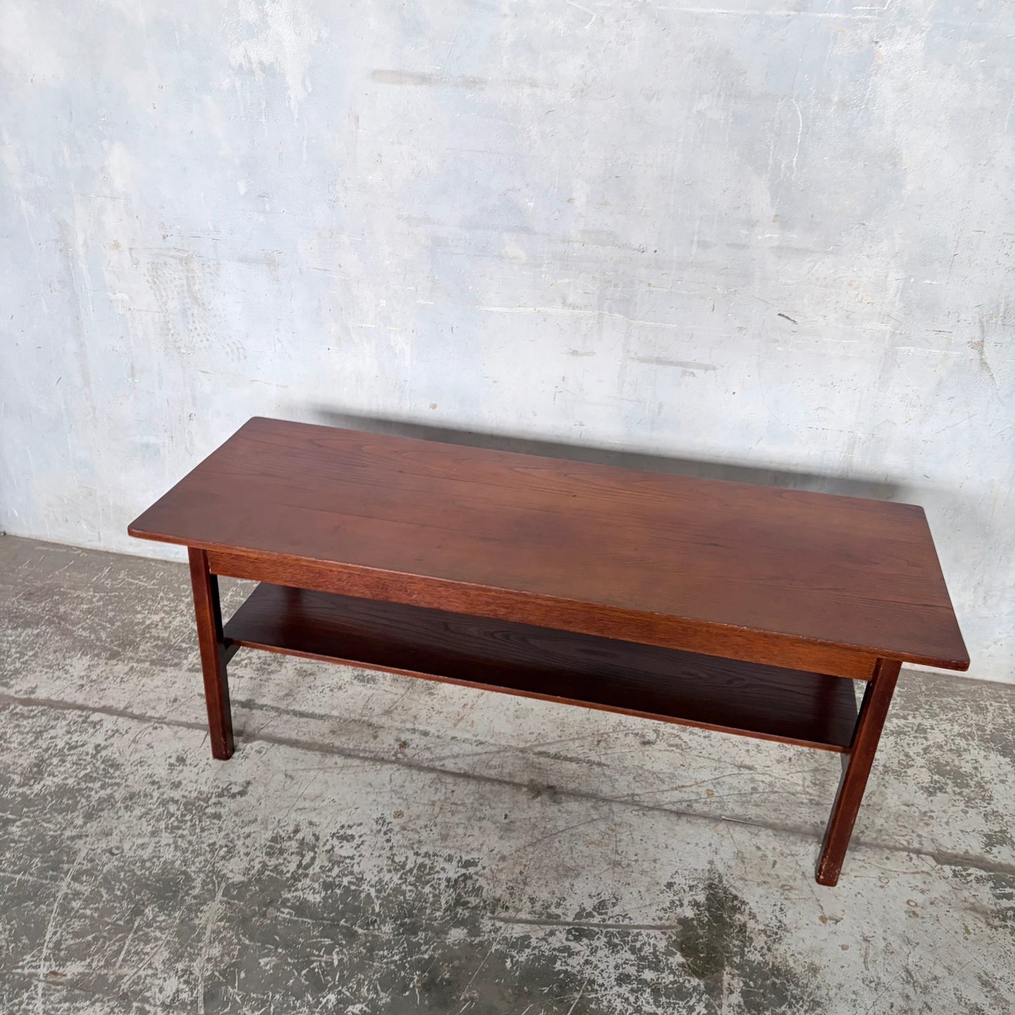 Mid Century Teak Coffee Table with Undershelf Storage