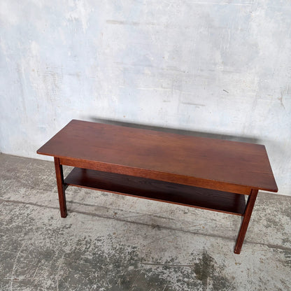 Mid Century Teak Coffee Table with Undershelf Storage