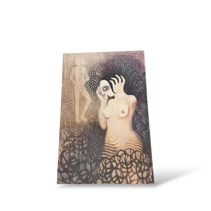 Original 1971 Abstract Nude Painting | Vintage Surreal Figurative Artwork on Canvas