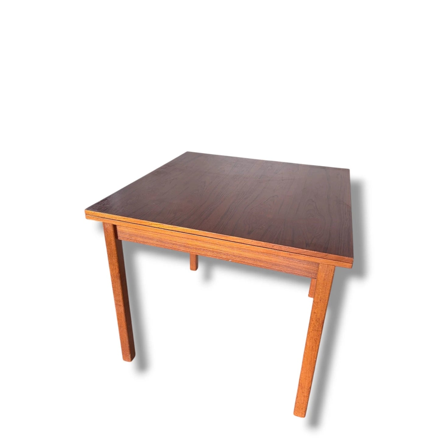Danish Teak Extending Square Dining Table – Mid-Century Scandinavian Design