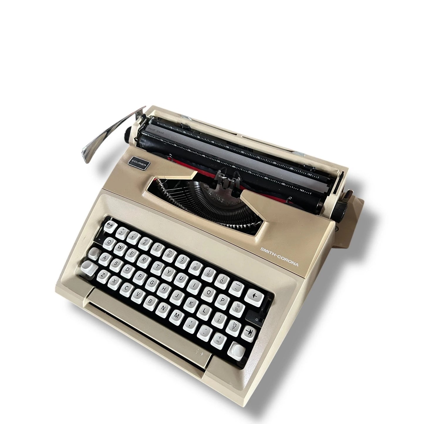 Vintage 1970s British Made Smith Corona Courier Portable Typewriter