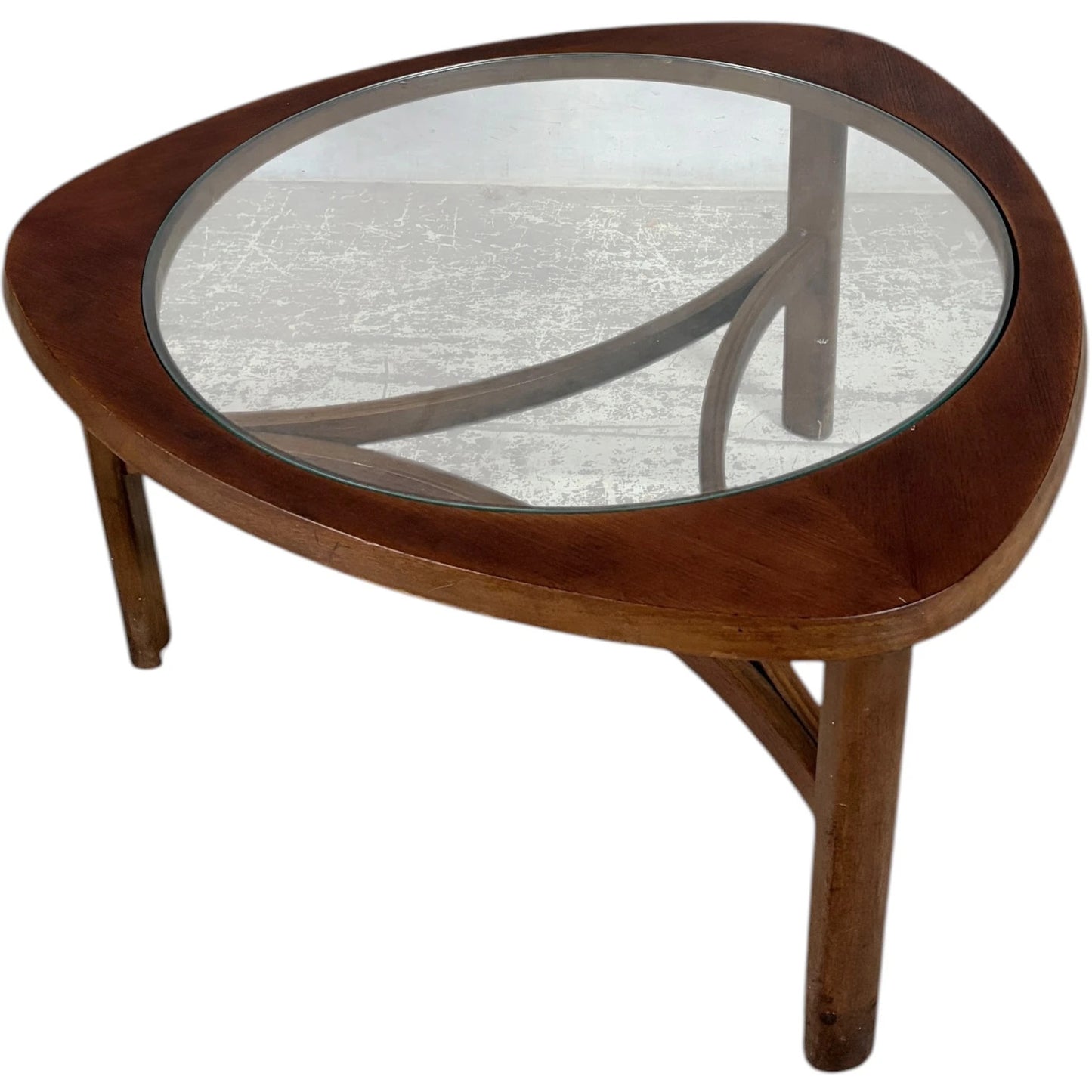 Smoked Glass Coffee Table - Mid Century Vintage Nathan Teak Frame Design — view 5