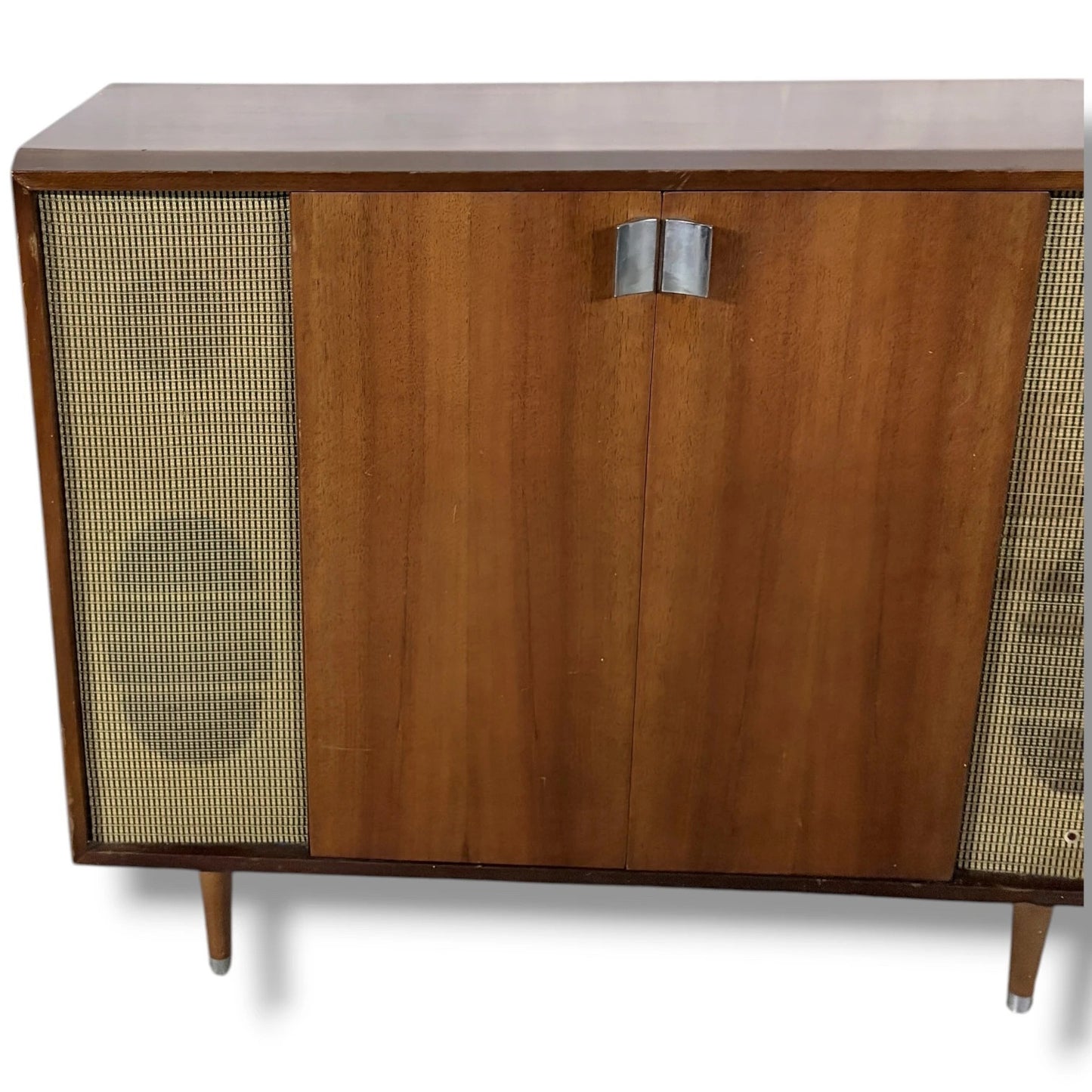 Vintage Radiogram Cabinet – Mid Century Modern Murphy Wooden Radio Console — view 5