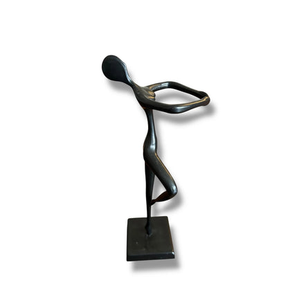 Vintage Bodrul Khalique Bronze Ballet Dancer Sculpture 11.25” Abstract for Ikea