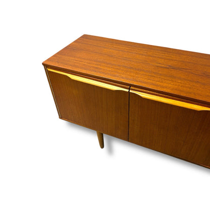 Mid Century Modern Morris Of Glasgow Teak Carved  Wood Sideboard