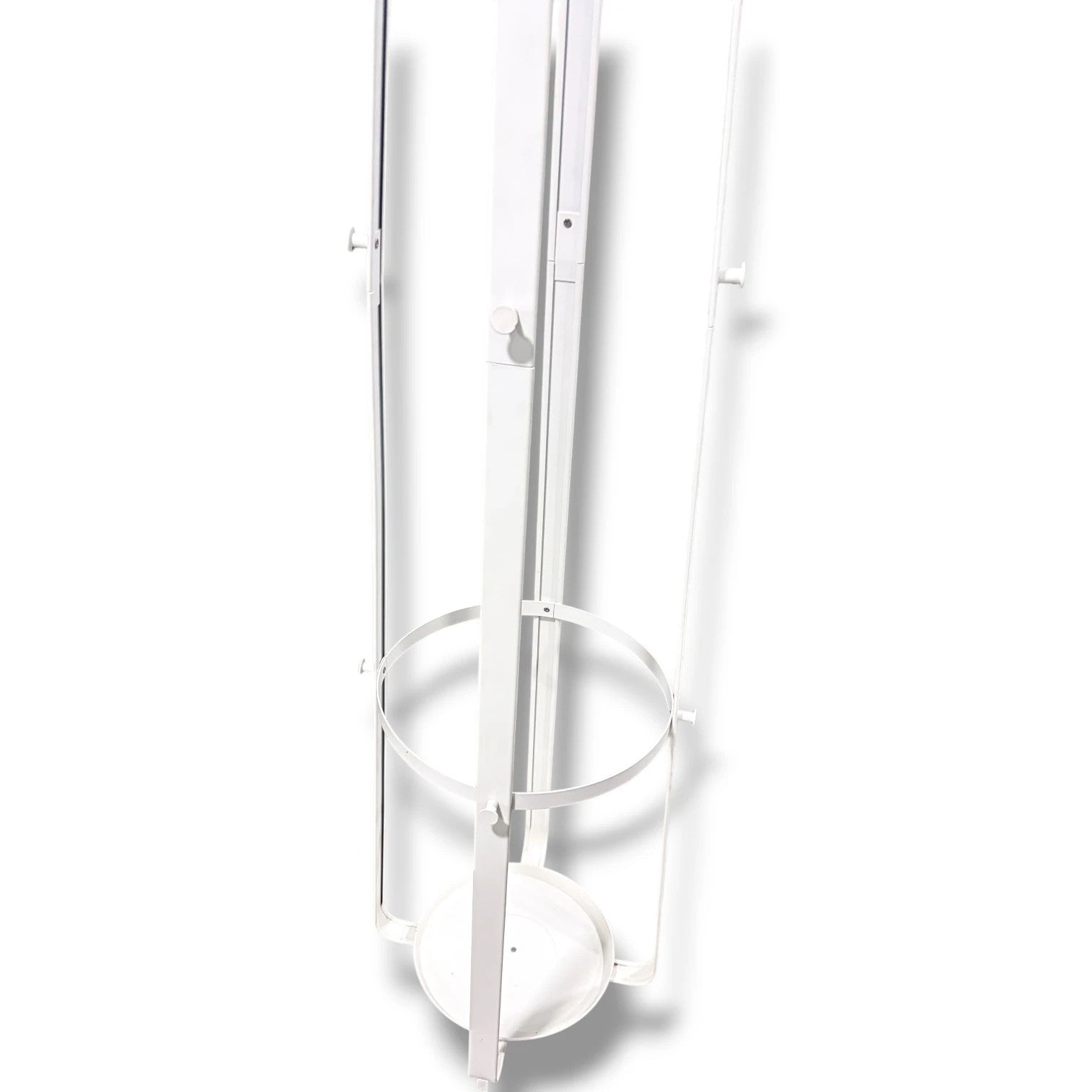 Vintage IKEA Coat Stand - White Metal Rack With Umbrella Stand Base — view 5