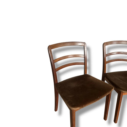 Pair of Vintage G Plan Dining Chairs – Mid Century Modern Wooden Ladder-Back Chairs