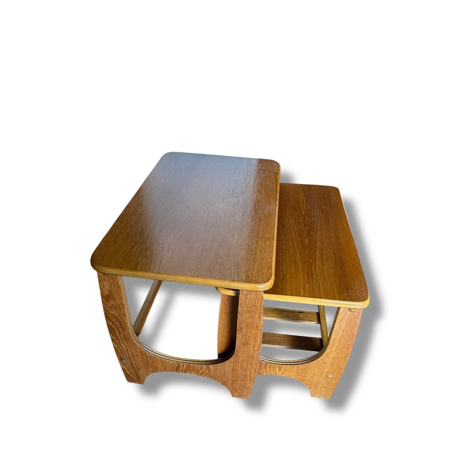 Mid Century Modern Set of Three Teak Wood Nesting Tables