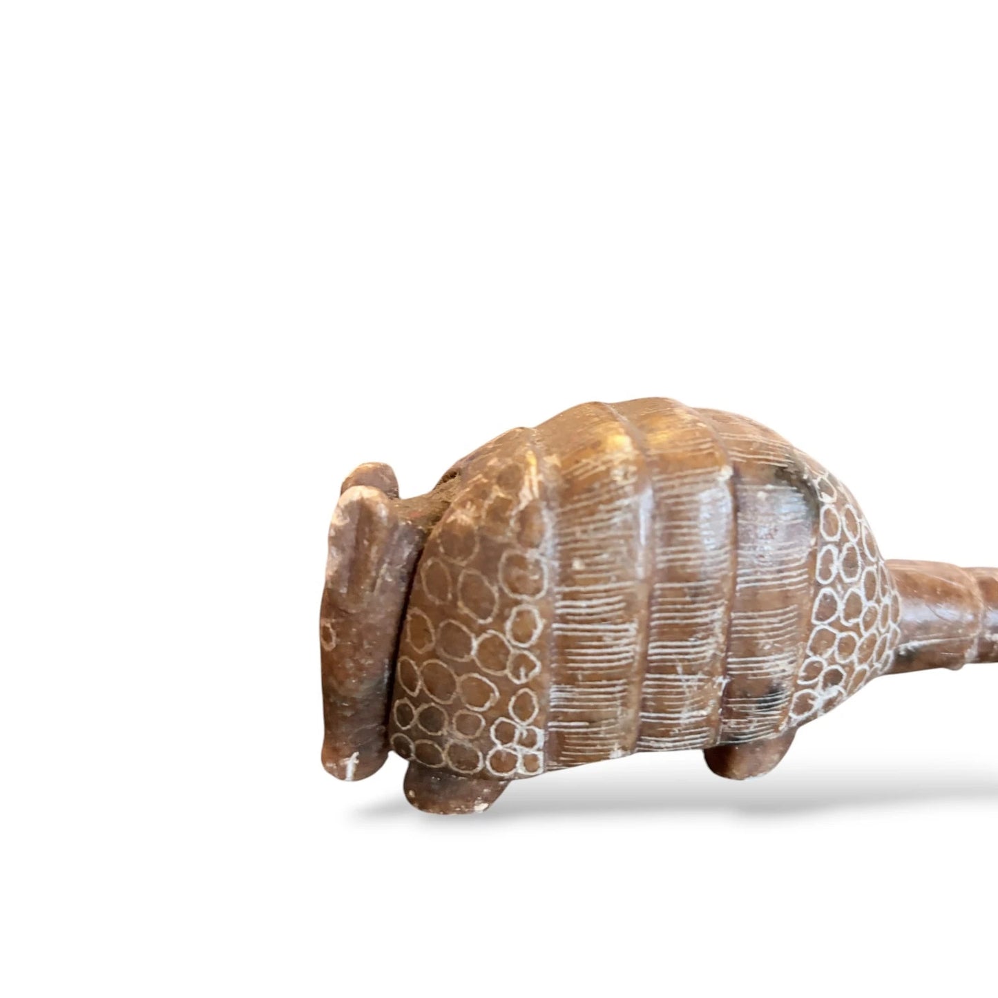 Small Hand-Carved Soapstone Armadillo Vintage Sculpture