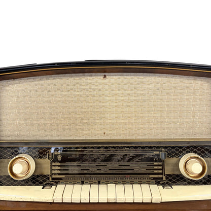 Vintage 1950s Orion Valve Radio – Walnut Veneer, Mid-Century Design