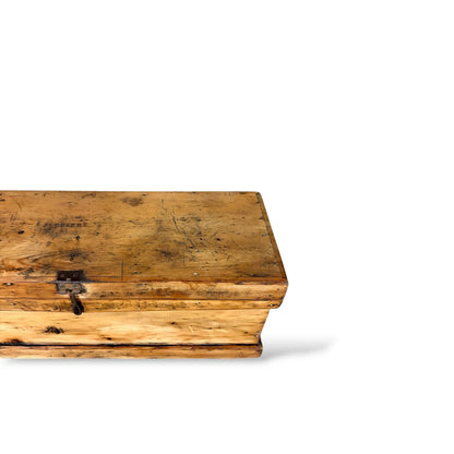 Antique Pine Chest / Rustic Storage Box – Early 20th Century