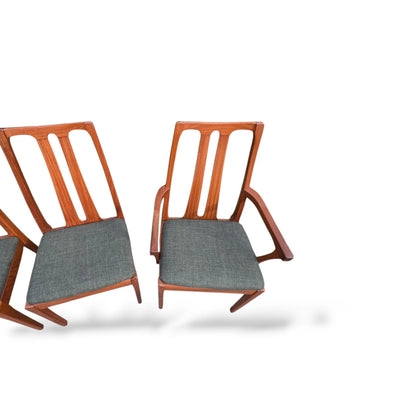 Set of 6 Nathan Teak Dining Chairs Mid-Century Modern Vintage Dining Set