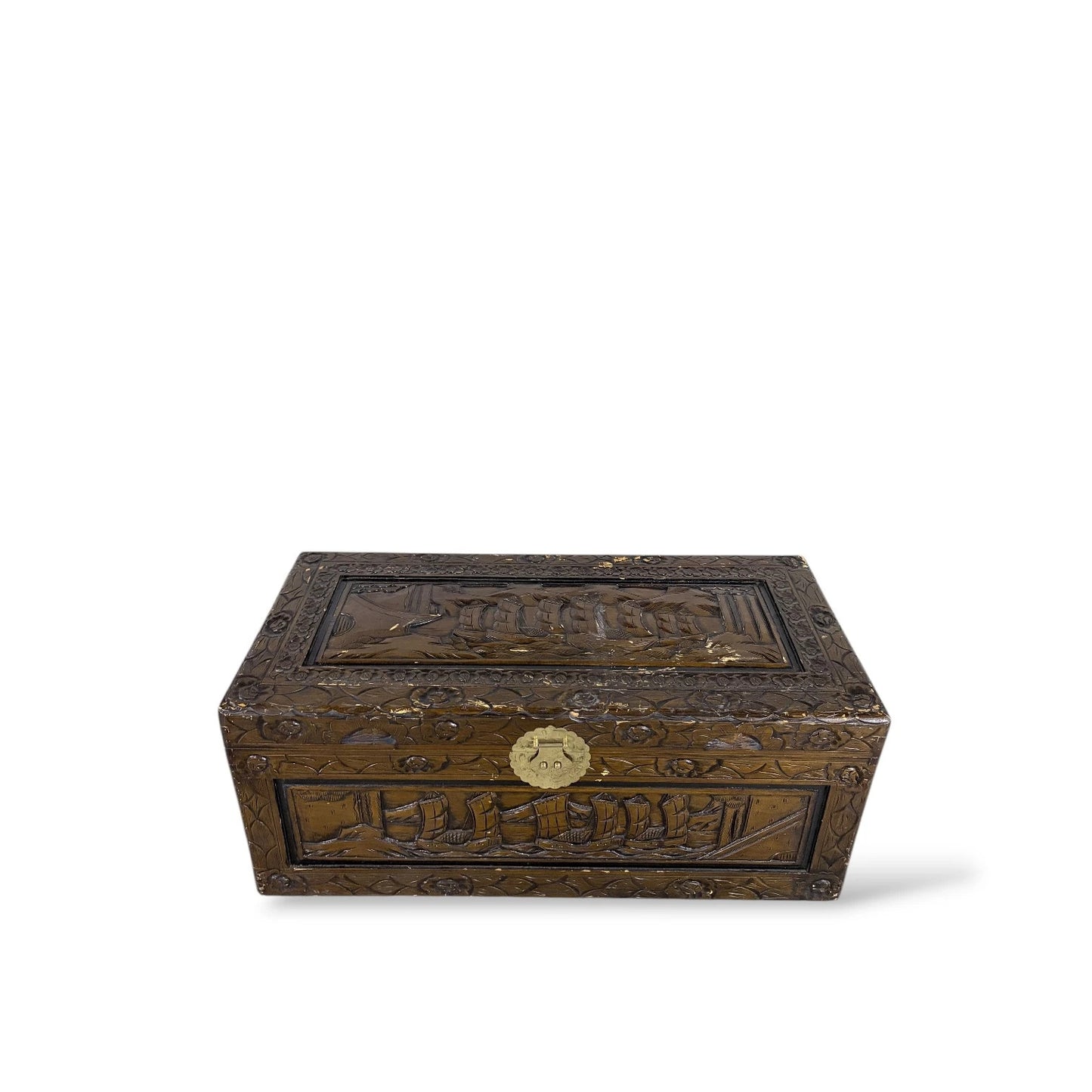 Large Hand-Carved Camphor Wood Blanket Box – Chinese Chest