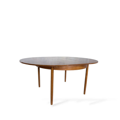 Mid-Century Teak Formica Extending Dining Table – Round to Oval