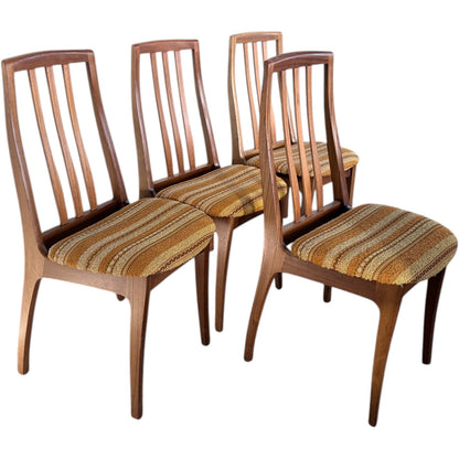 Mid Century Dining Chairs - Nathan Set of Four High Back Teak Chairs