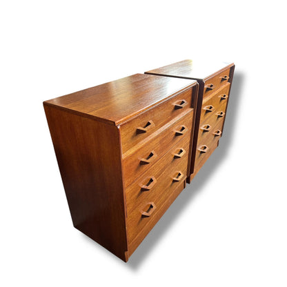 Vintage Mid-Century Modern G-Plan Brandon Oak Chest of Drawers