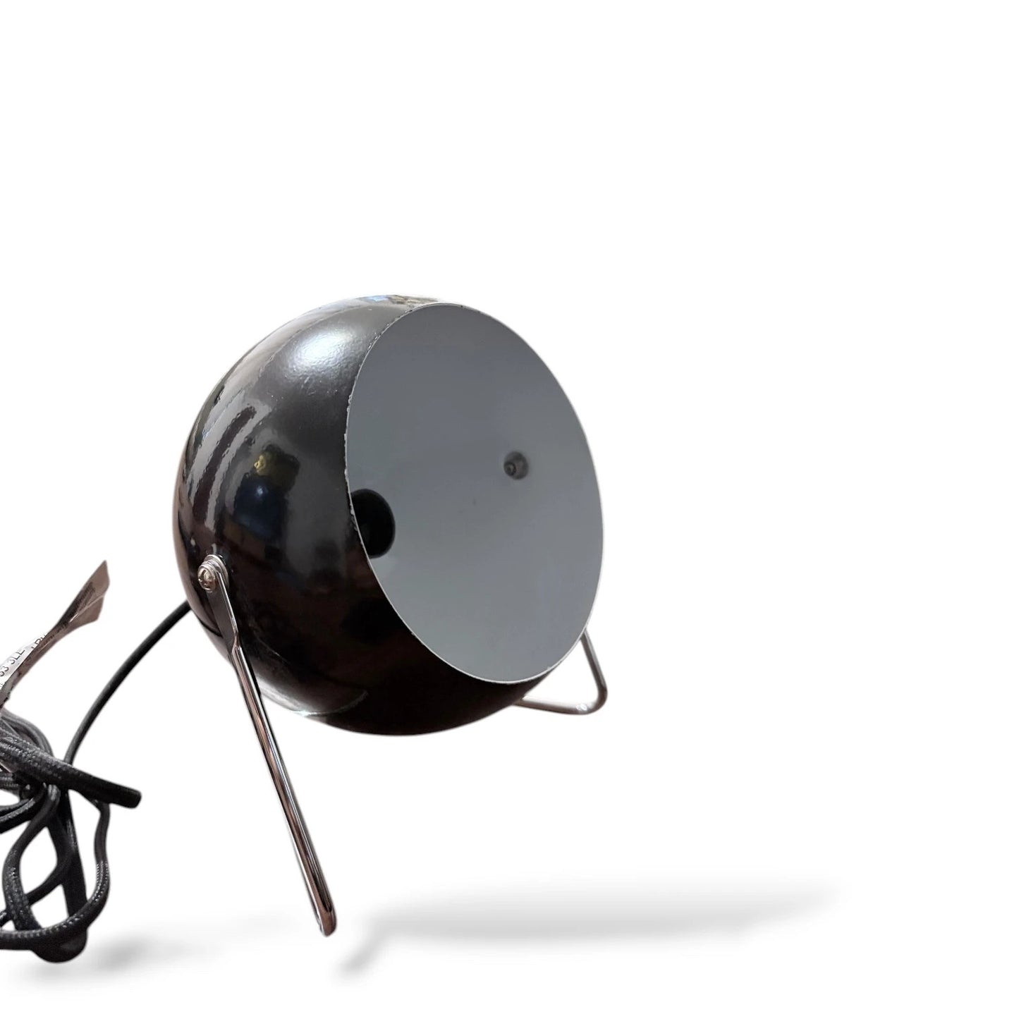 Mid-Century Modern Black Eyeball Lamp | Space Age | 1970s Chrome Desk Lamp