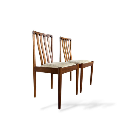 Pair of Meredew Mid-Century Teak Dining Chairs Vintage