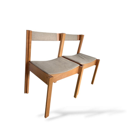 Set of Clive Bacon Beech Stacking Chairs | Mid-Century Modern Design