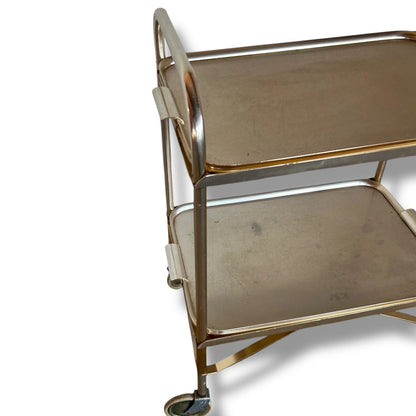 Mid Century Modern Metal Drinks Cart Serving Trolley