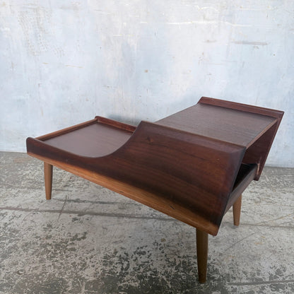 Chippy Heath Teak Telephone Bench Side Table Mid Century