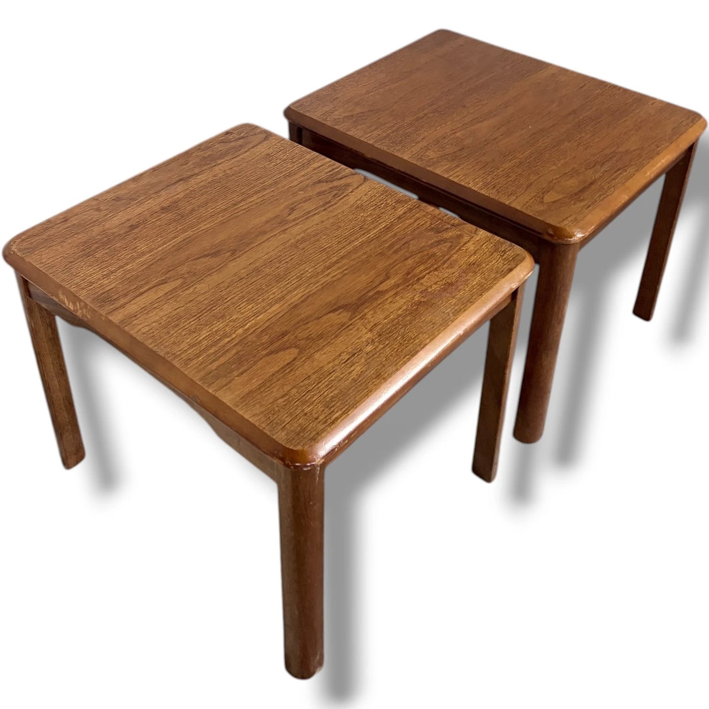 Danish Teak Side Tables - Compact Mid Century Scandinavian Occasional Tables