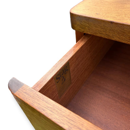 Mid Century Stag Teak Wood Dressing Table Desk