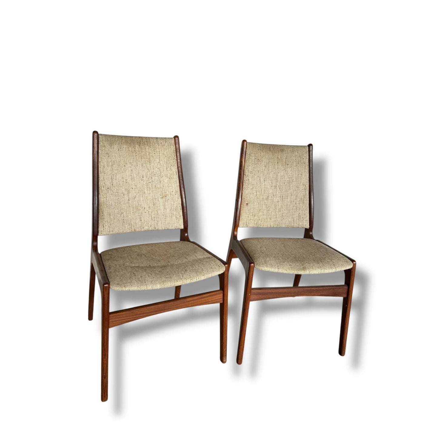 Pair of Danish Mid Century Modern Dining Chairs – Teak Frame