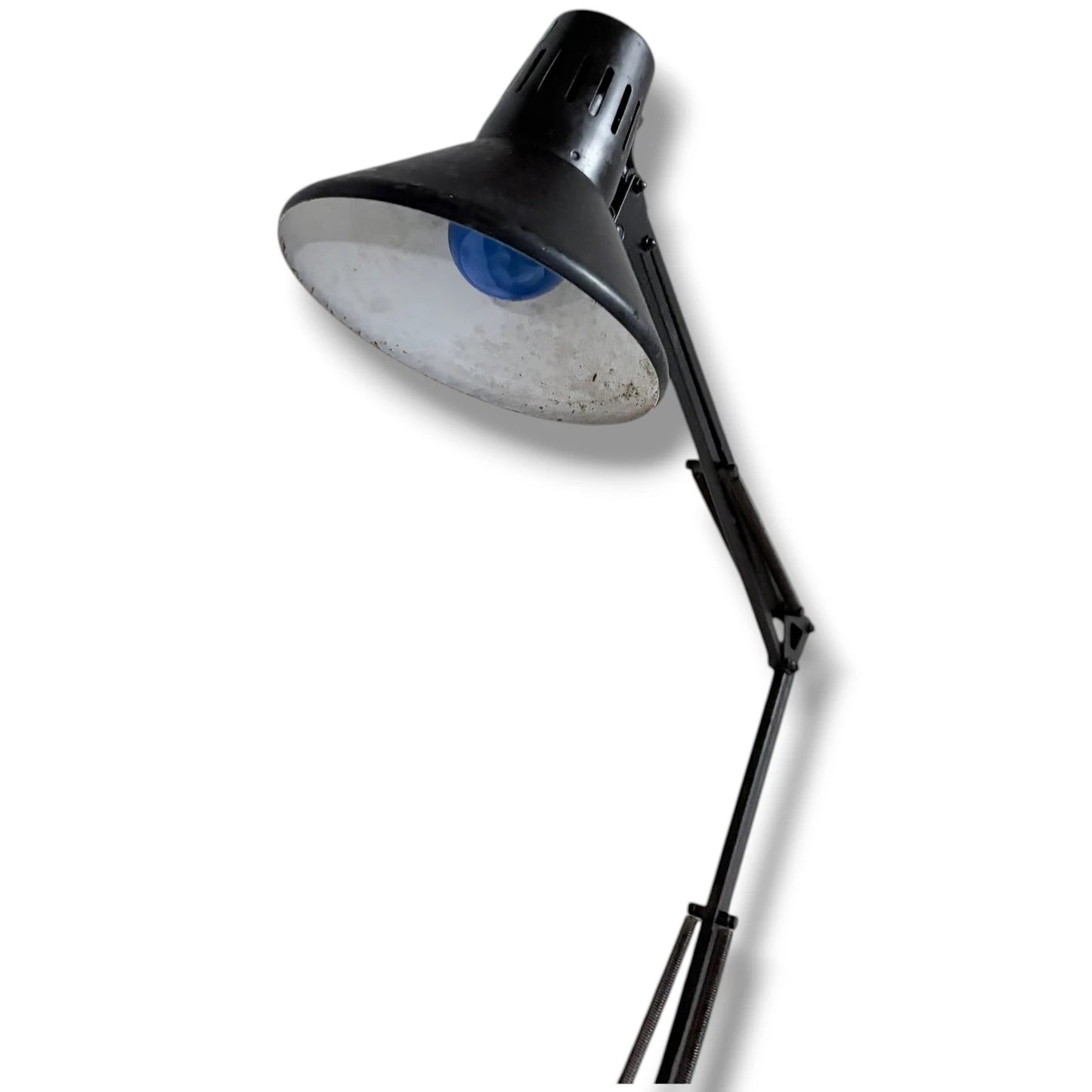 Vintage Anglepoise Lamp – Adjustable Articulated Arm Floor Lamp with Weighted Cross Base