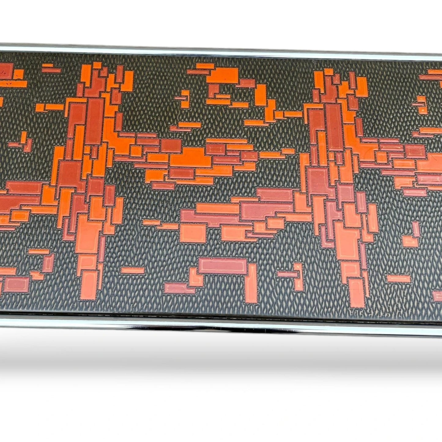 Roger Capron 1960s Brutalist Ceramic and Chrome Coffee Table Mid Century Modern French Design