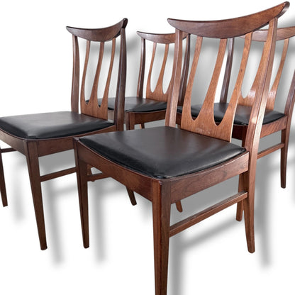G Plan Brasilia Chairs - Set of 4 Vintage Teak Dining Chairs with Black Vinyl Upholstery — view 5