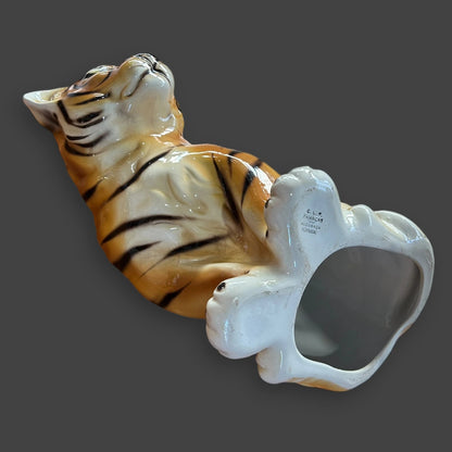 Vintage 1960s Ceramic Tiger Cub Statue