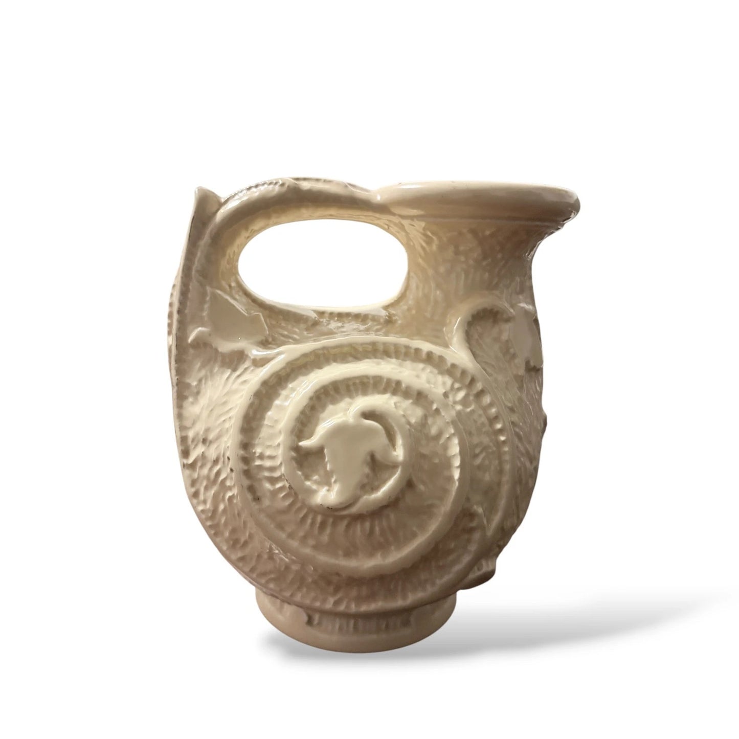 Vintage Burleigh Ware Cream Ceramic Jug | English Pottery Jug | 1930s Art Deco