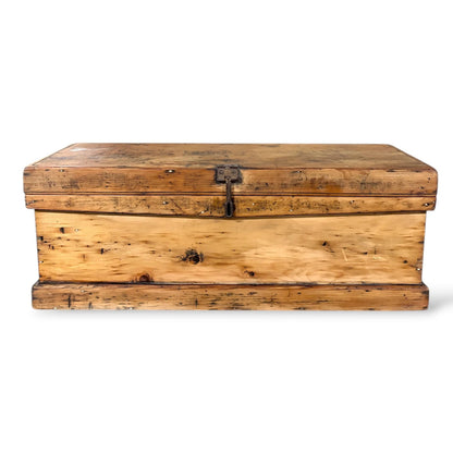 Antique Pine Chest / Rustic Storage Box – Early 20th Century