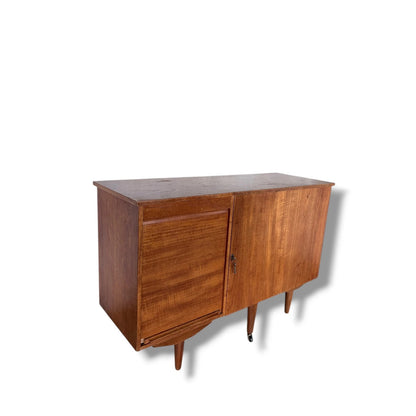 Metamorphic Danish Desk – Mid-Century Teak Convertible Cabinet