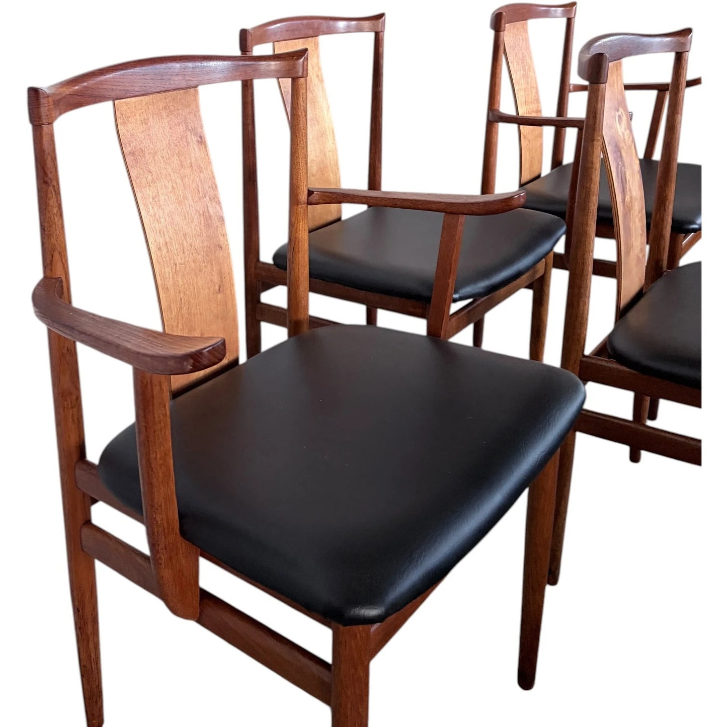 Danish Teak Dining Chairs Set of Four – Henning Sørensen Mid Century Design