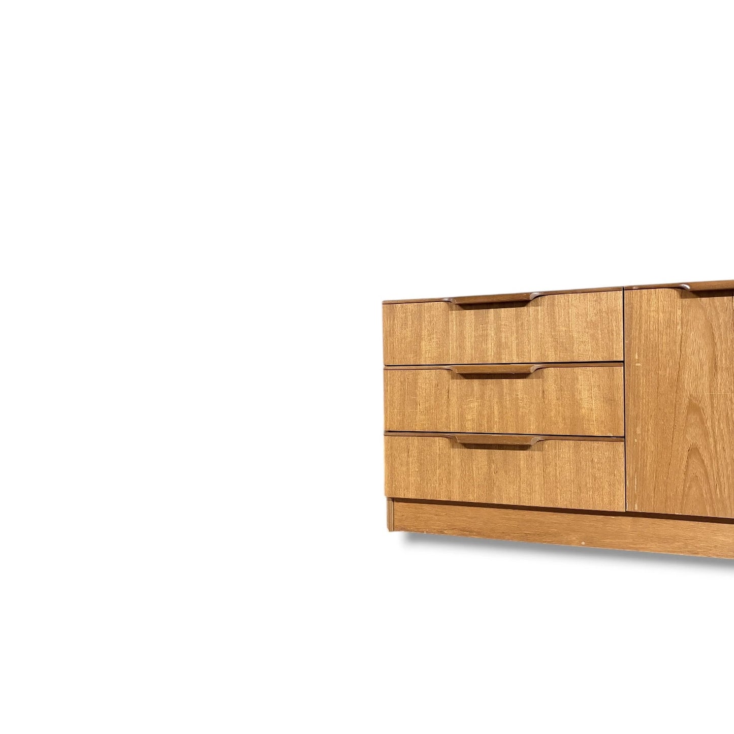 Vintage Mid-Century Low Sideboard in Blonde Oak