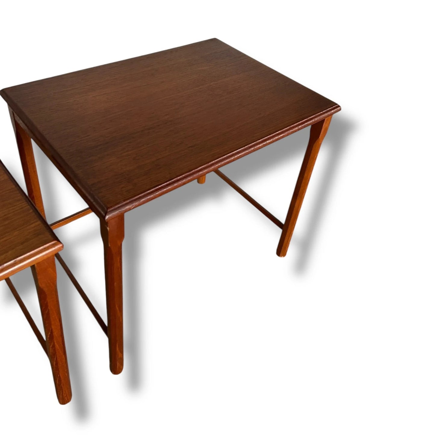 Pair of Vintage Nesting Bedside Tables – Mid-Century Teak Side Tables