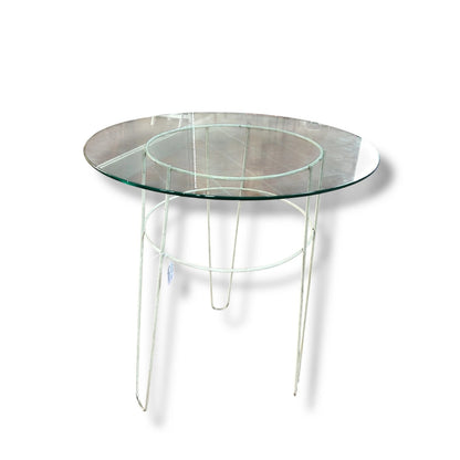 Mid Century Modern Wire Rack Smoked Glass Coffee Table