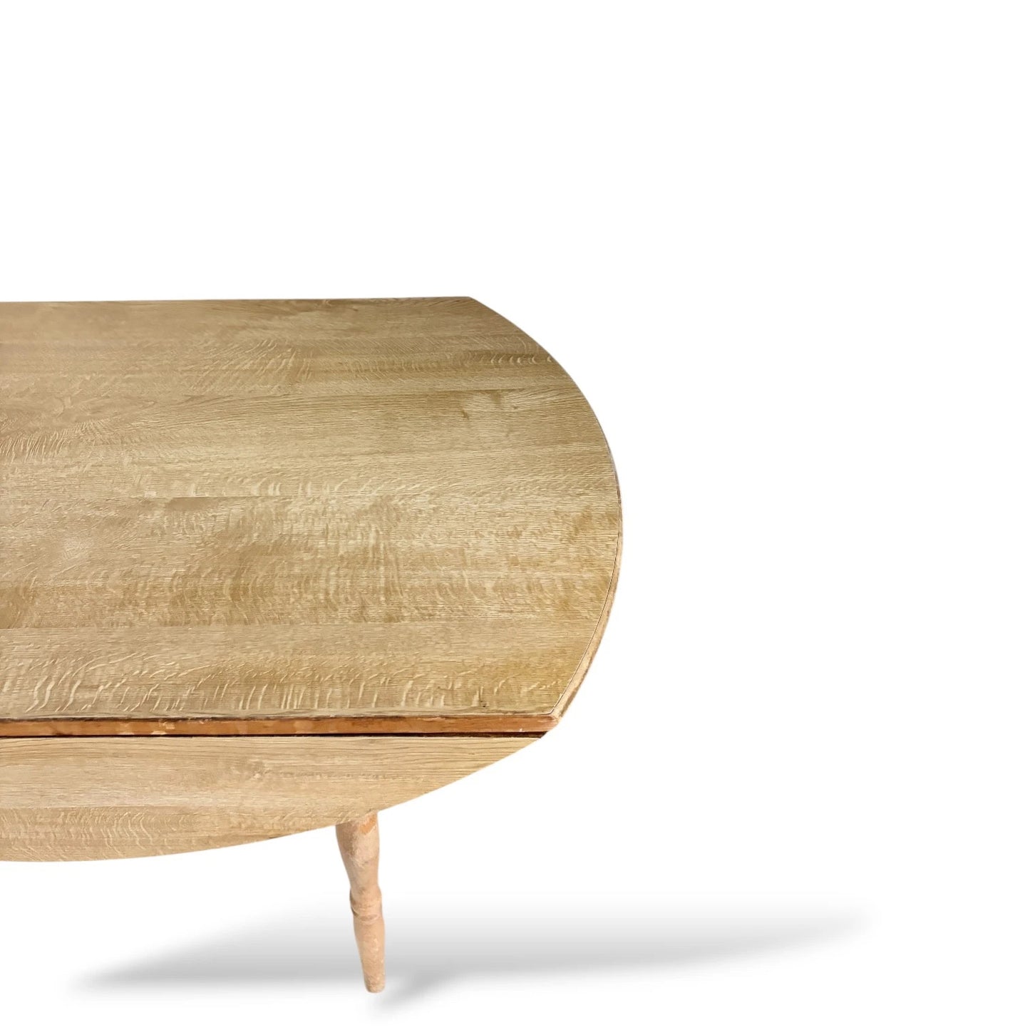 Vintage Pine-Effect Drop-Leaf Table – Compact Dinette Dining Table with Turned Legs