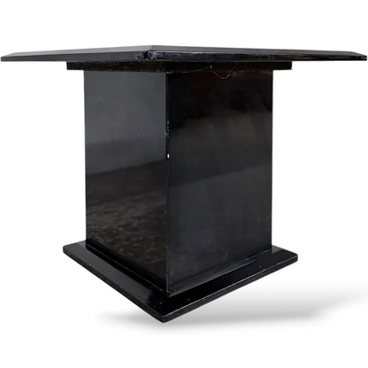 Art Deco Coffee Table – Square Rosewood Effect With Black Lacquer Base — view 6