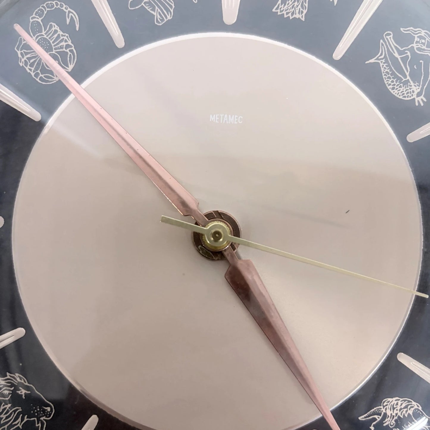 Mid-Century Metamec Zodiac Wall Clock – Copper Starburst Atomic Design